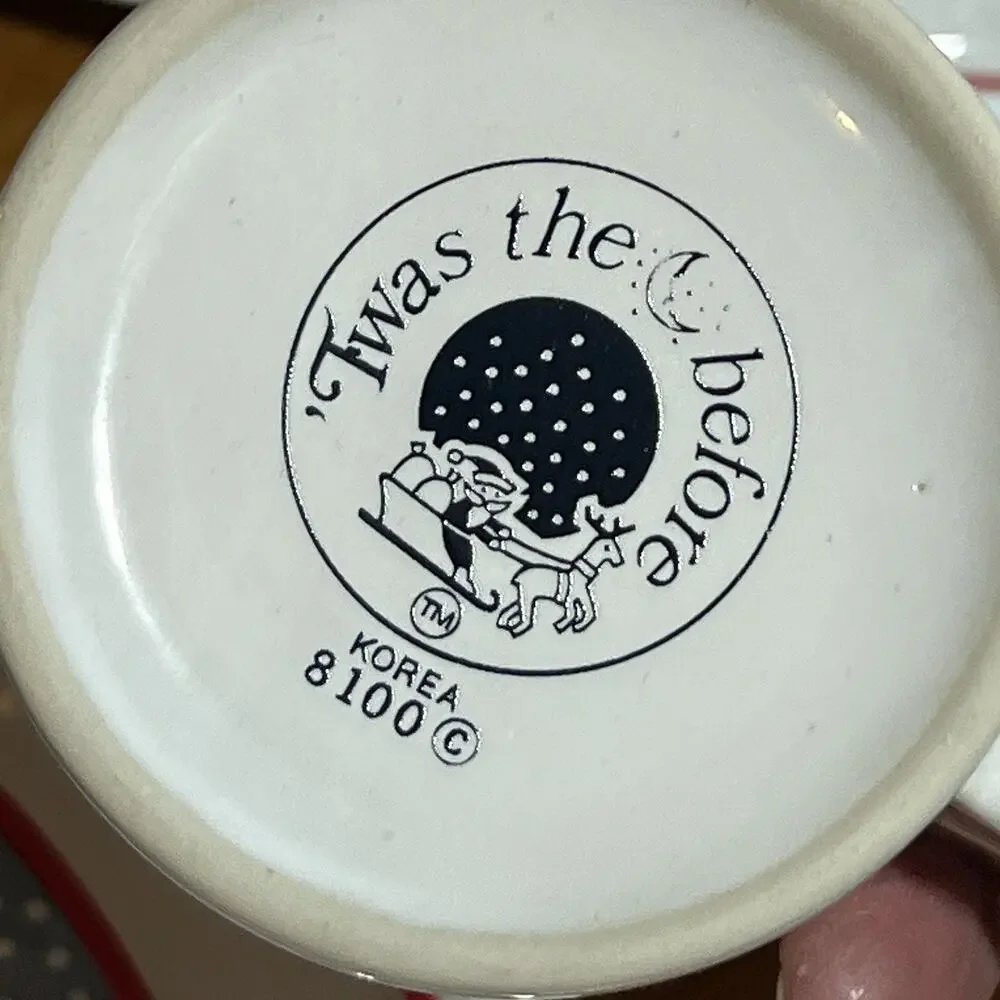 Vtg Noritake Twas the Night Before 8100 Coffee Mug Saucer Scottie Dog